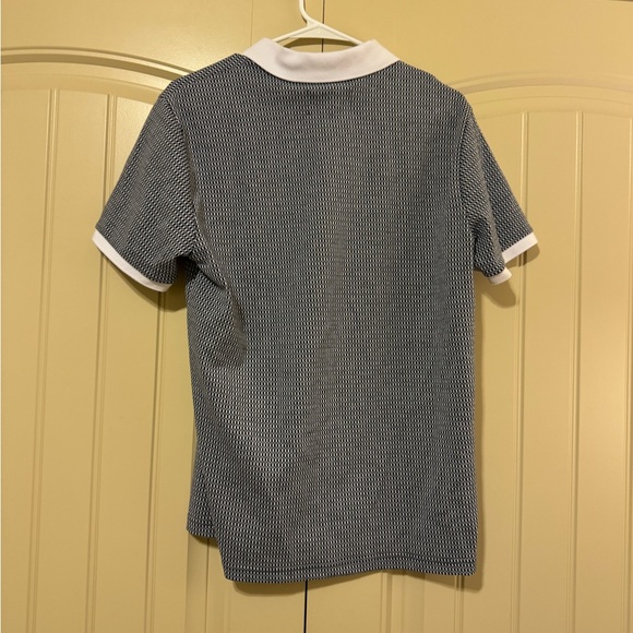 Men’s Original Penguin Navy & White Geometric Golf Polo | Small - Picture 3 of 7